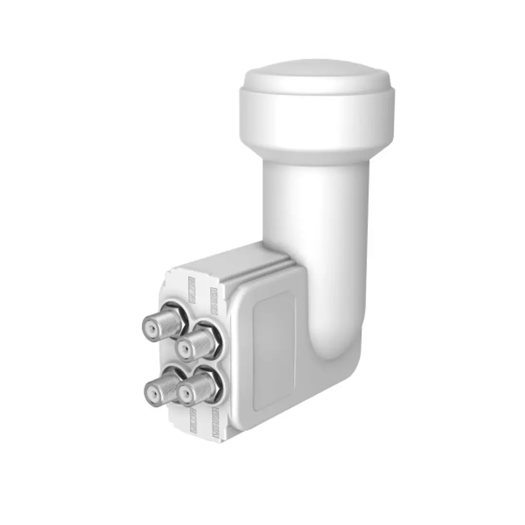 Hama Essential Receptor Quattro Lnb Satelital con 4 Salidas - Salida Conector F - Factor de Ruido 0.3dB - Color Blanco 1