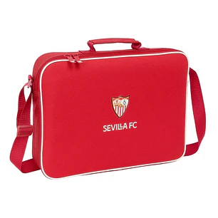 Safta Sevilla FC Maletin con Cremallera - Bandolera Ajustable - Asa Forrada - Doble Tirador - Fondo Semirigido - Resistente al Agua - 6L - 380x60x280m