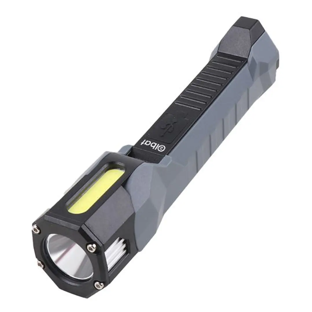 Elbat EB0566 Linterna de Trabajo LED 1000LM - Cabezal Rotativo 90º - Bateria de 2000mAh - Color Negro 1