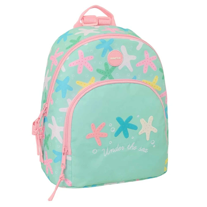 Safta Estrellas Mini Mochila - Bolsillo Frontal y Trasero - Cremallera - Hombreras Ajustables - Asa Superior - Compacta y Ligera - Ideal para Uso Diar 1
