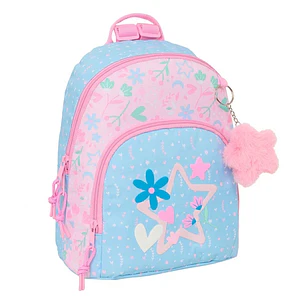 Safta Blackfit8 Smile Mini Mochila - Bolsillo Frontal - Tirador Doble - Bolsillo Trasero Accesible - Hombreras Ajustables - Asa Superior - 9.75L - 250