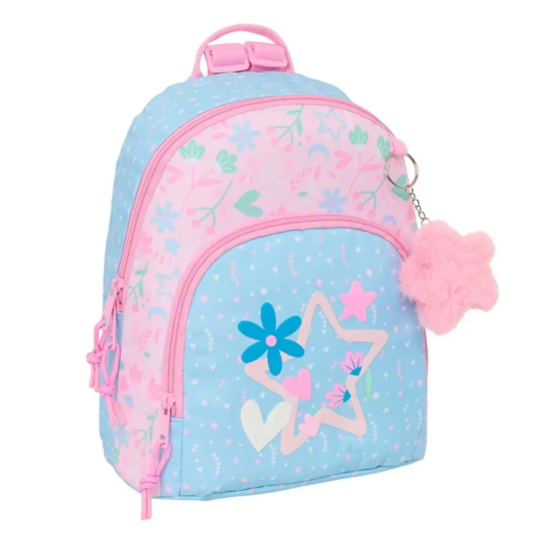 Safta Blackfit8 Smile Mini Mochila - Bolsillo Frontal - Tirador Doble - Bolsillo Trasero Accesible - Hombreras Ajustables - Asa Superior - 9.75L - 250 1