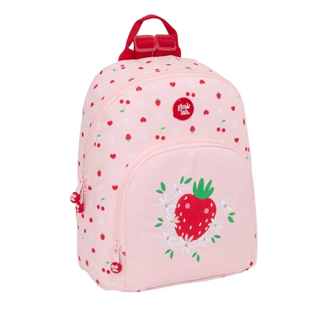 Safta Glowlab Frutitas Mini Mochila - Bolsillo Frontal - Tirador Doble - Bolsillo Trasero con Cremallera - Hombreras Ajustables - Asa Superior - 9.75L 1