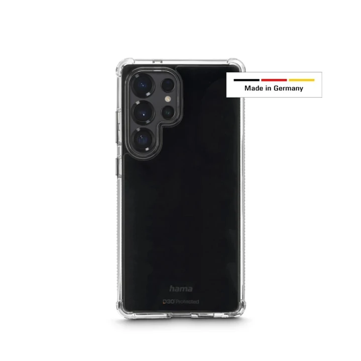 Hama Extreme Protect Funda para Samsung Galaxy S25 Ultra - Antideslizante - Policarbonato - Proteccion D3O - Bordes Elevados - Color Transparente 1