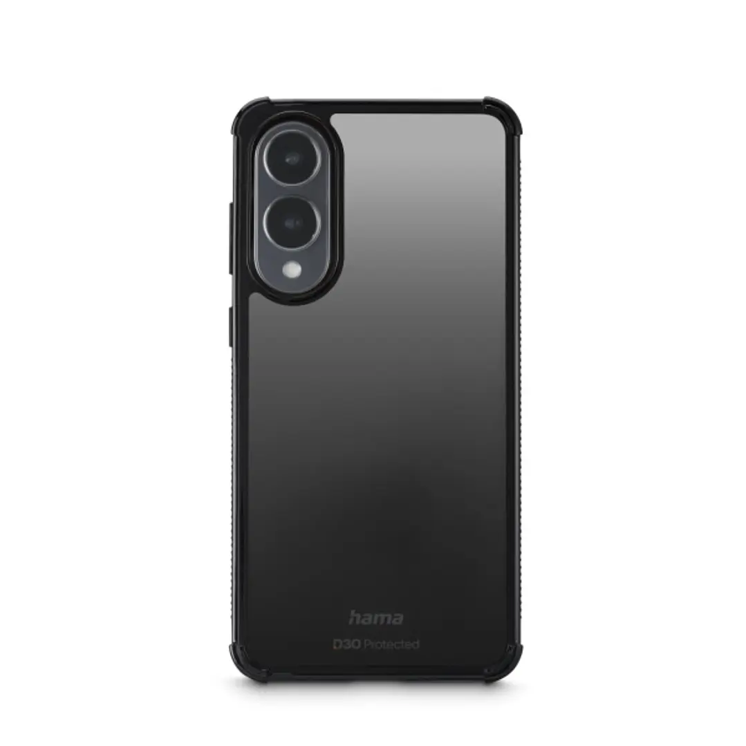 Hama Extreme Protect Funda para Samsung Galaxy S25 Edge - Policarbonato - Proteccion D3O - Bordes Elevados - Color Negro 1