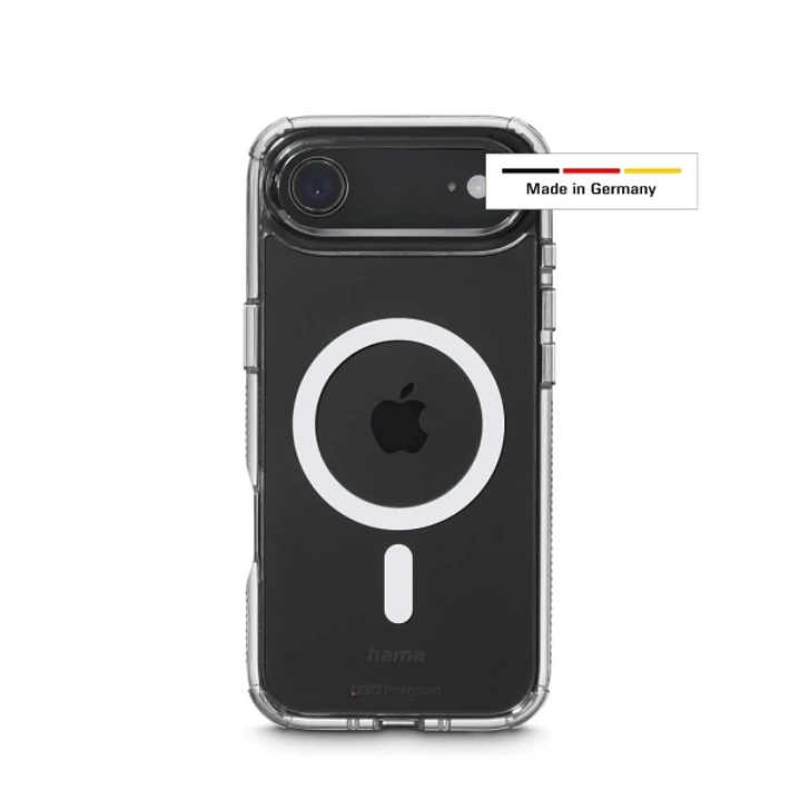 Hama Extreme Protect Funda para iPhone Air - Magnetico - Antideslizante - Policarbonato - Proteccion D3O - Bordes Elevados - Color Transparente 1