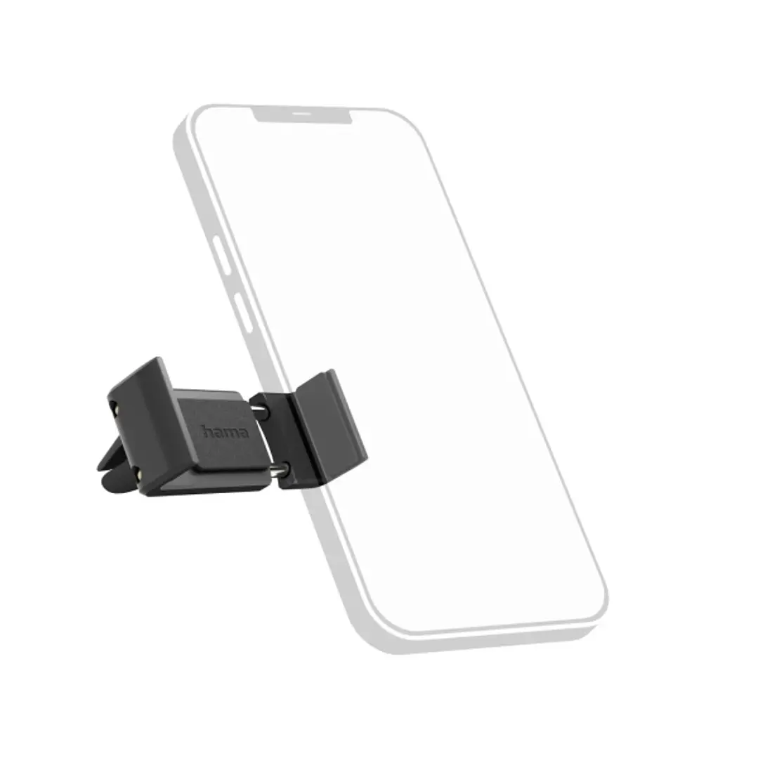 Hama Flipper Soporte de Coche para Smartphone - Pinza para Rejilla - Ancho Dispositivo de 6 a 8cm - Universal - Color Negro 1