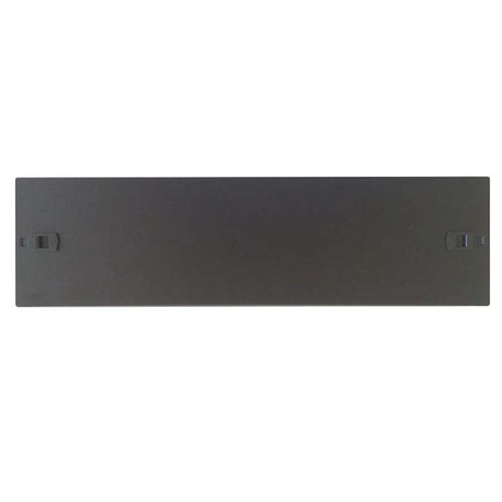 WP Tapa Delantera para Armario 3U - Instalacion sin Tornillos - 490x15x145mm - Color Negro 1