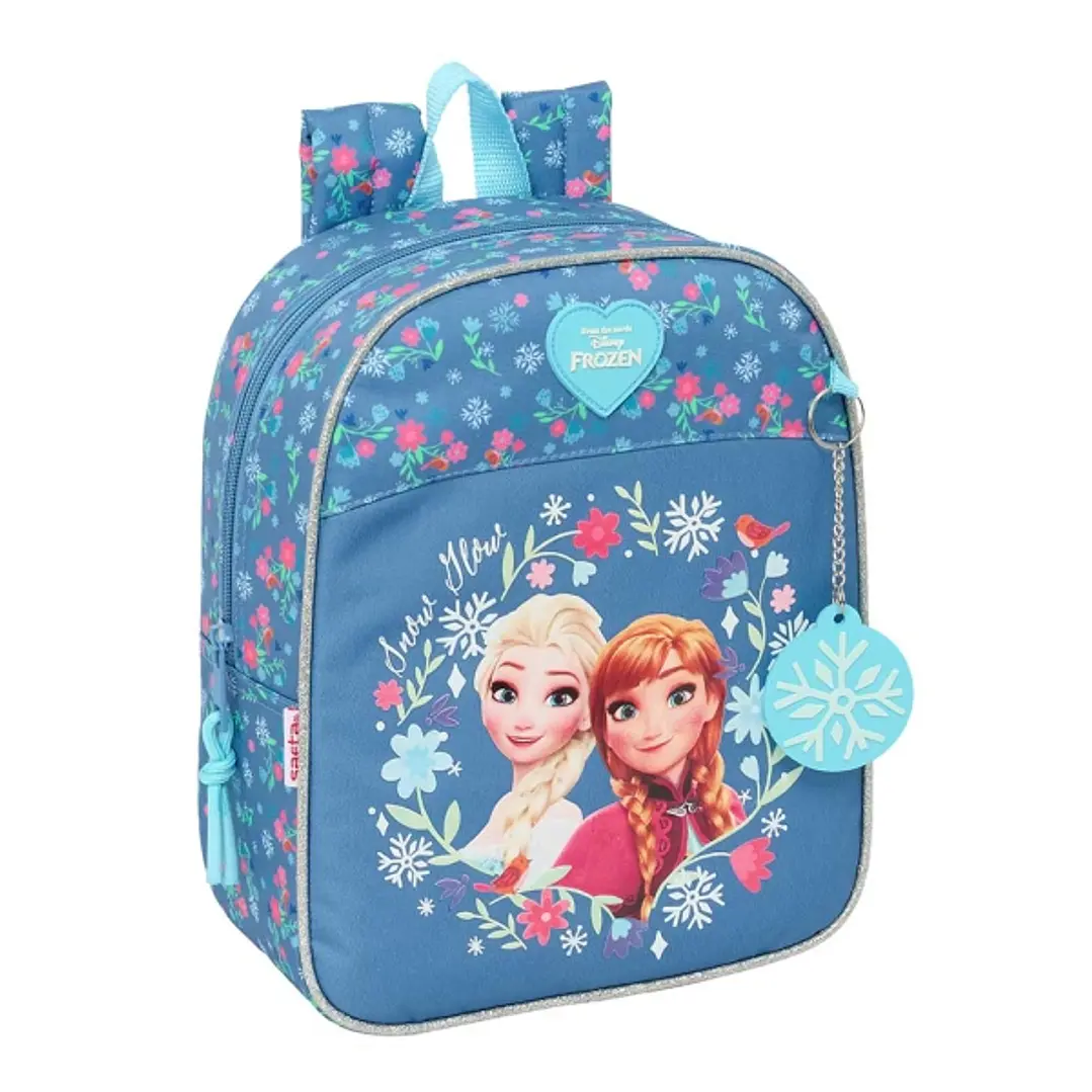 Safta Frozen Mochila Guarderia - Adaptable a Carro - Cremallera - Tarjeta de Identificacion - Asa Superior - 6L - 220x100x270mm - Color Azul 1