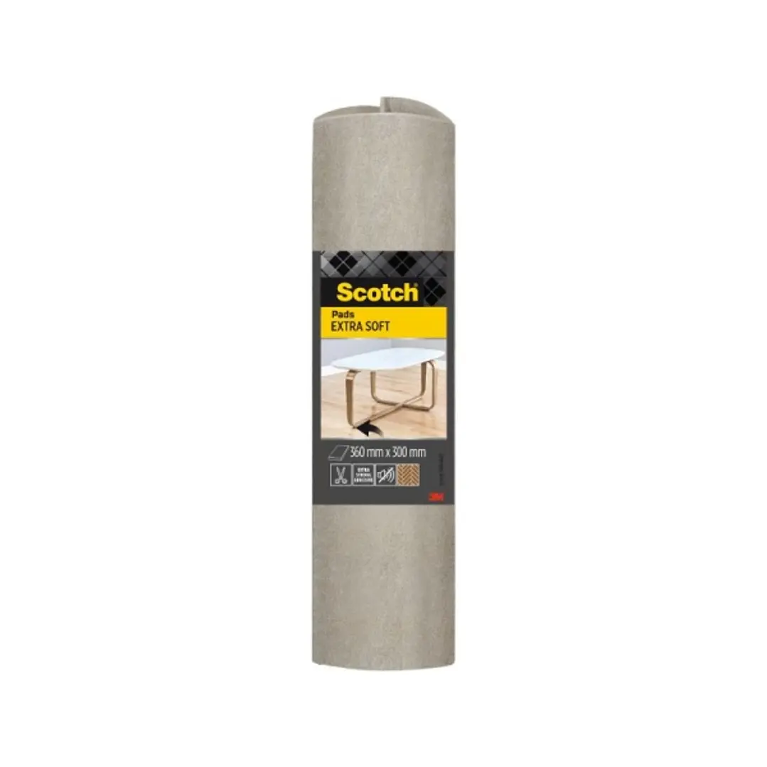 Scotch Almohadilla de Fieltro Adhesiva - Extra Suaves - 300  x 360mm - Color Beige 1