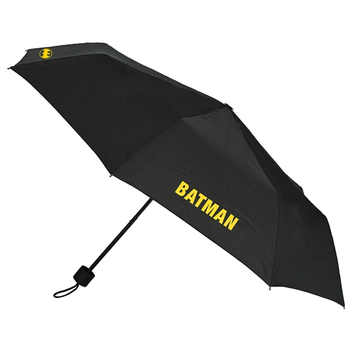 Safta Batman Game Over Paraguas Manual de 98cm - 8 Paneles - Asa y Punta de PVC - Poliester - Nervios de Acero de 8mm - Cordon - Color Negro 1