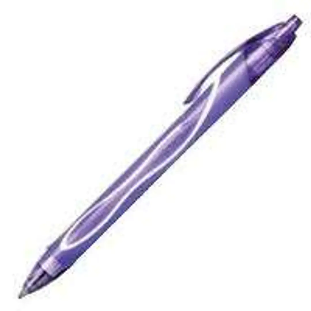 Bic Gel-Ocity Quick Dry Boligrafo Retractil - Punta Media de 0.7mm - Tinta de Gel - Secado Ultra Rapido - No Mancha el Papel - Color Violeta 1