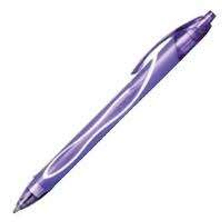 Bic Gel-Ocity Quick Dry Boligrafo Retractil - Punta Media de 0.7mm - Tinta de Gel - Secado Ultra Rapido - No Mancha el Papel - Color Violeta 1