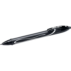 Bic Gel-Ocity Quick Dry Boligrafo de Gel Retractil - Punta Media de 0.7 mm - Tinta de Gel - Anti-Manchas - Secado Ultra Rapido - Color Negro