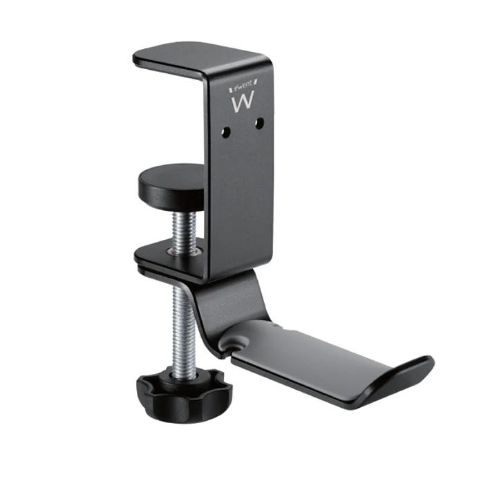 Ewent Soporte de Escritorio Universal para Auriculares - Ajustable - Antideslizante - Color Negro 1