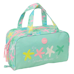 Safta Estrellas Neceser Rectangular - Organizadores con Compartimentos - Asas de Mano - Bolsillo Interior con Cremallera - Doble Tirador - 31x14x19cm 