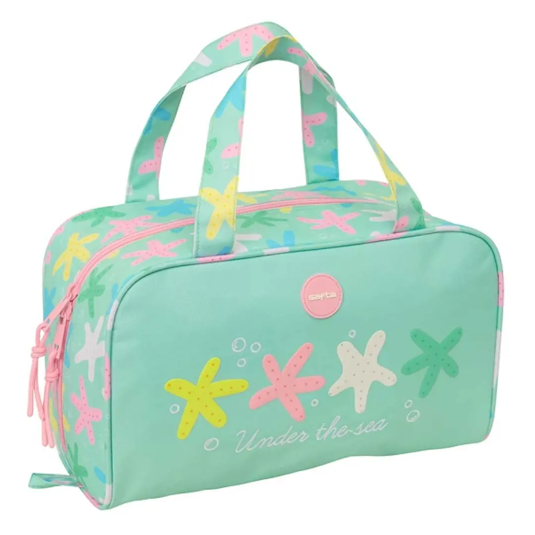 Safta Estrellas Neceser Rectangular - Organizadores con Compartimentos - Asas de Mano - Bolsillo Interior con Cremallera - Doble Tirador - 31x14x19cm  1