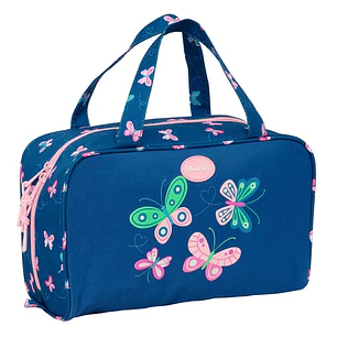 Safta Blackfit8 Mariposas Neceser de 8L - Cremallera - Asas de Mano Superiores - Interior Forrado - Bolsillo Interior - Tirador Doble - 310x140x190mm 
