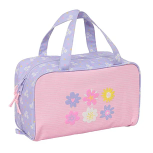 Safta Bouquet Neceser de 8L - Cremallera - Asas de Mano Superiores - Interior Forrado - Bolsillo Interior - Tirador Doble - 310x140x190mm - Color Rosa
