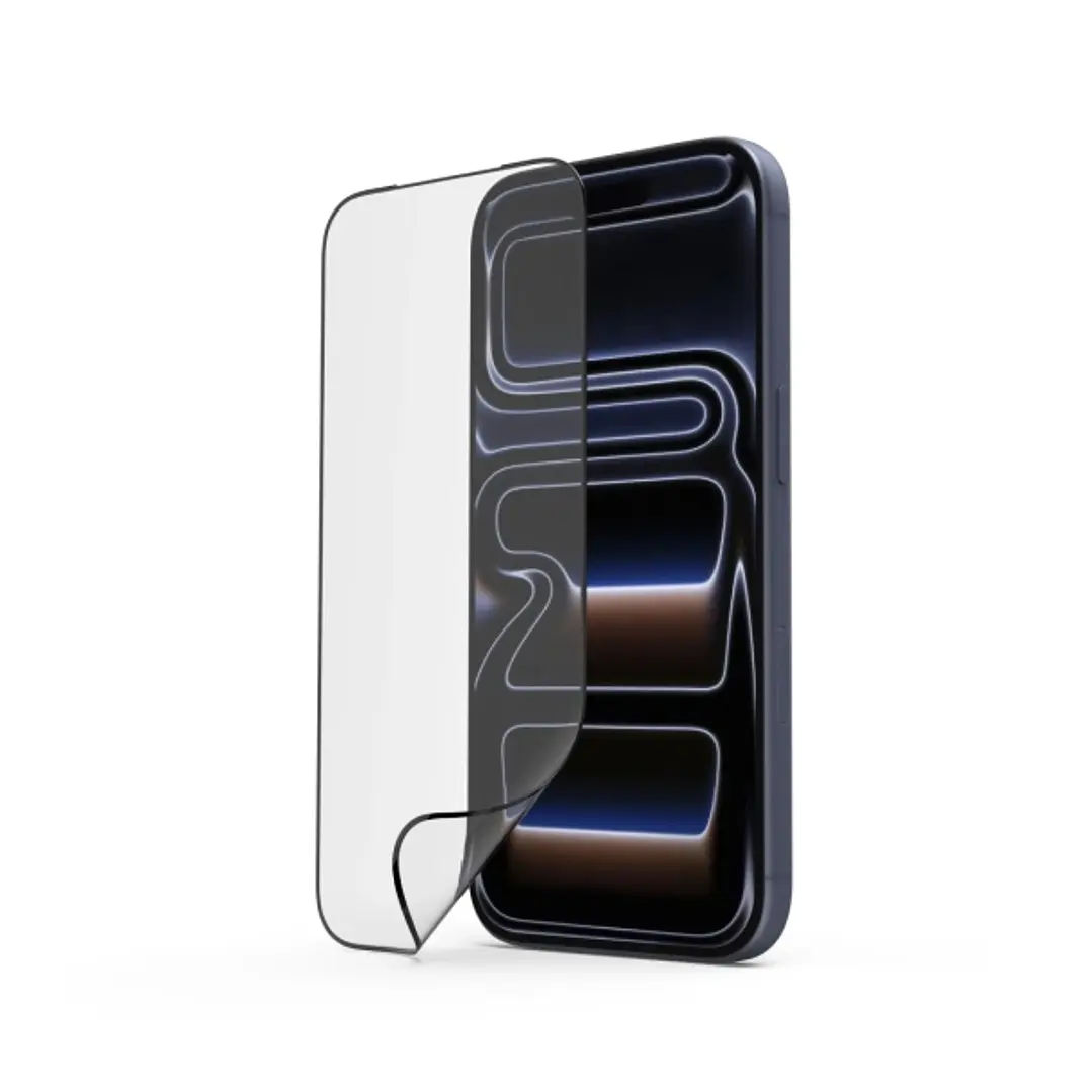 Hama Super Hybrid Cristal Protector para iPhone 17 Pro - Base de Montaje - Flexiglas rPET - Grado de Dureza 9H - Proteccion D3O - Color Transparente 1