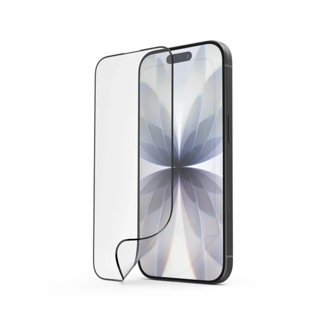 Hama Super Hybrid Protector de Pantalla para iPhone 17 - Antihuellas - Base de Montaje - Flexiglas rPET - Grado de Dureza 9H - Proteccion D3O - Color  1