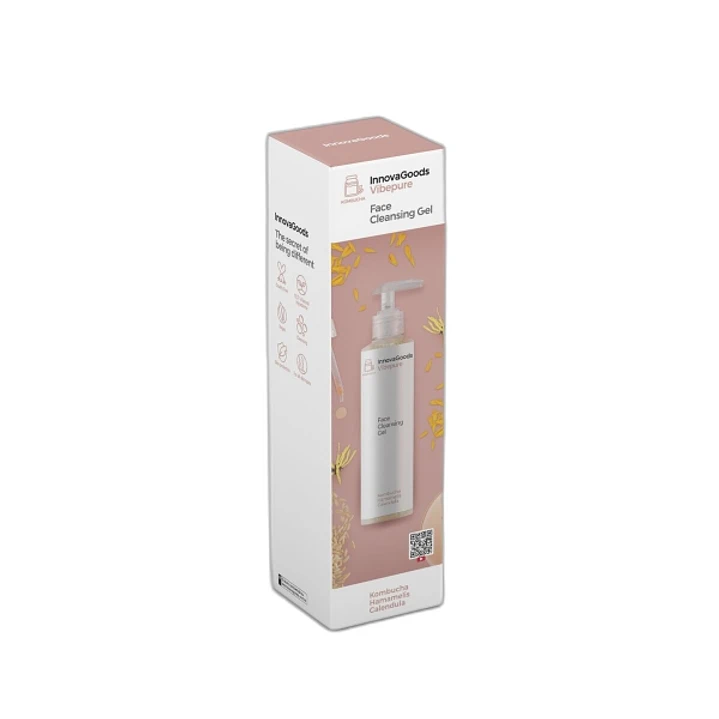 Innovagoods Vibepure Gel Limpiador Facial de Kombucha - Contenido 200ml - Vegano - Uso Diario - Dermatologicamente Probado - No Testado en Animales 1