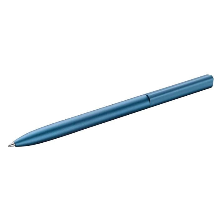 Pelikan Ineo Boligrafo Retractil - Trazo de 1mm - Mecanismo de Giro - Recambio 337M Azul - Aluminio Anodizado Satinado - Caja Metalica de Regalo - Col 1