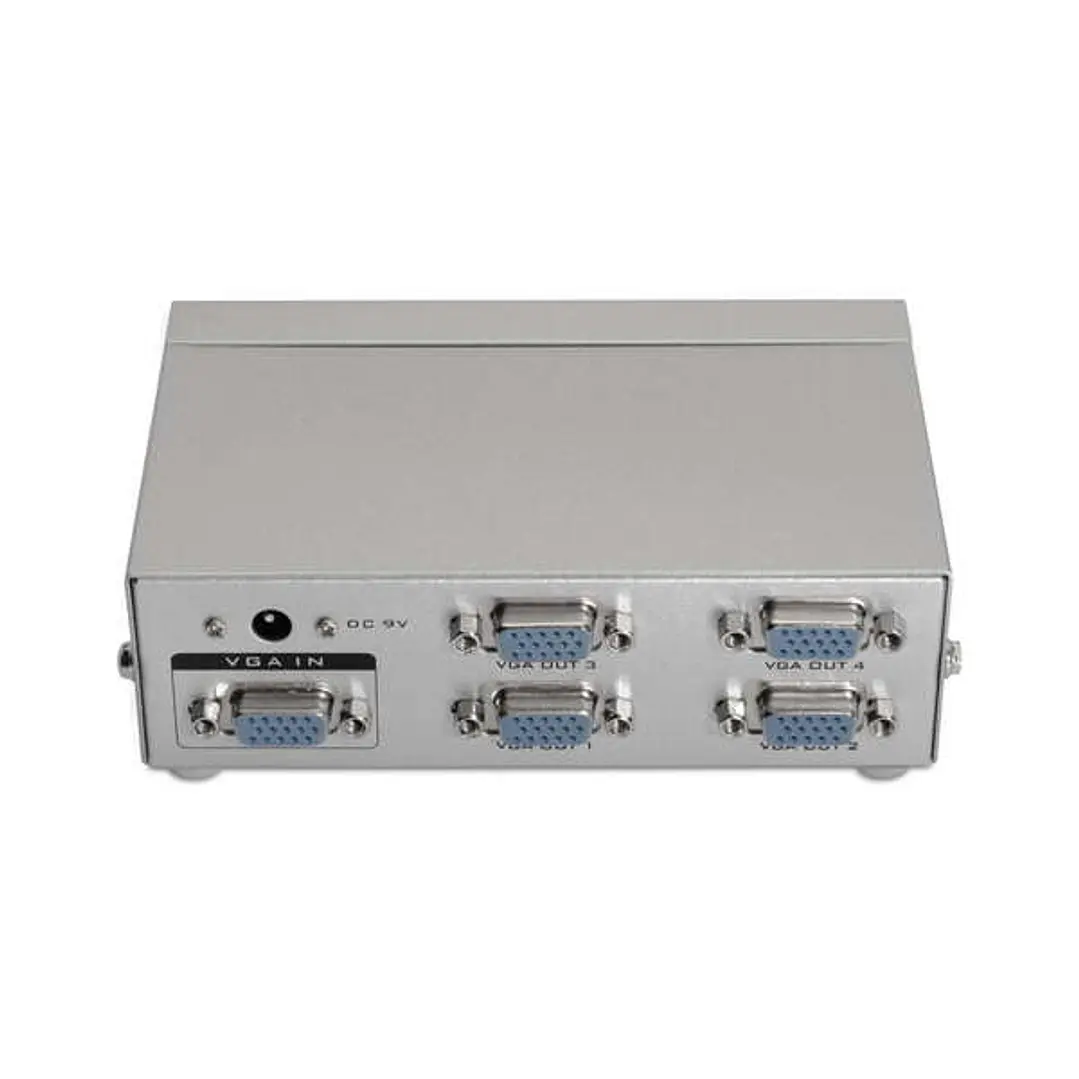Aisens SVGA Duplicador para 4 Monitores con Alimentacion - Color Plata 1