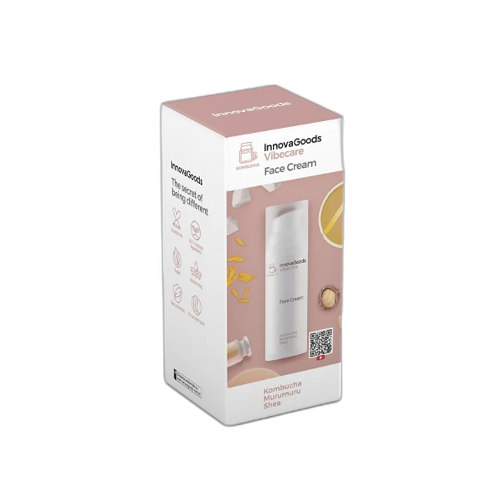 Innovagoods Vibecare Crema Facial Hidratante de Kombucha - Contenido 50ml - Vegano - Uso Diario - Dermatologicamente Probado - No Testado en Animales 1