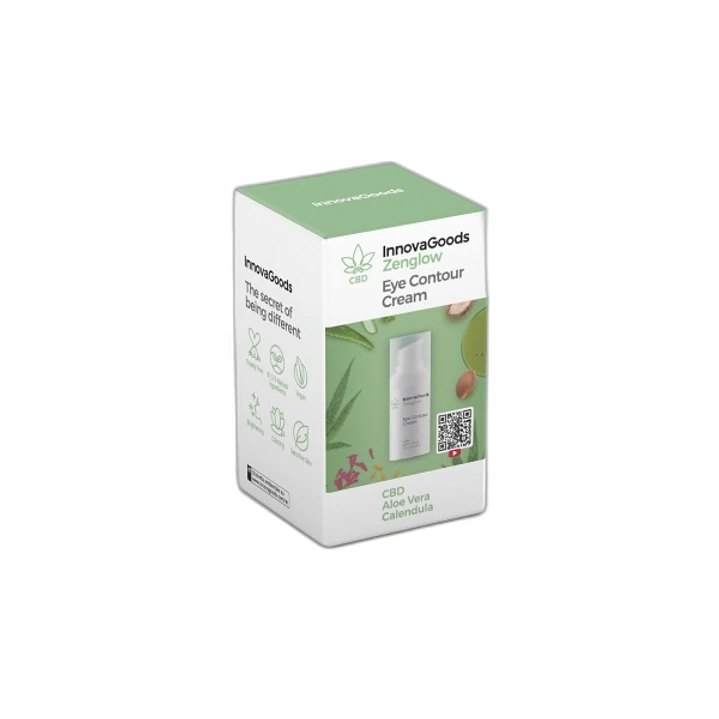 Innovagoods Zenglow Contorno de Ojos con CBD - Contenido 15ml - Vegano - Uso Diario - Dermatologicamente Probado - No Testado en Animales 1