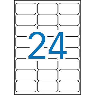 Apli Etiquetas Blancas Resistentes Intemperie 63.5 x 33.9mm 10 Hojas