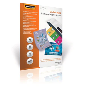 Fellowes Admire Pack de 25 Fundas para Plastificar - Formato A3 - Efecto Mate Antirreflejos - 80 micras - Transparente