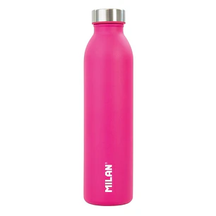 Milan Serie Acid Botella Isotermica 0.59L - Doble Pared de Acero Inoxidable - Liquidos Calientes hasta 12h, Frios hasta 24h - Color Rosa