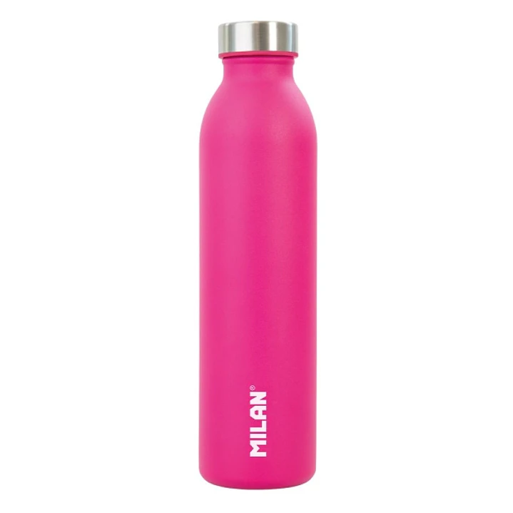 Milan Serie Acid Botella Isotermica 0.59L - Doble Pared de Acero Inoxidable - Liquidos Calientes hasta 12h, Frios hasta 24h - Color Rosa 1