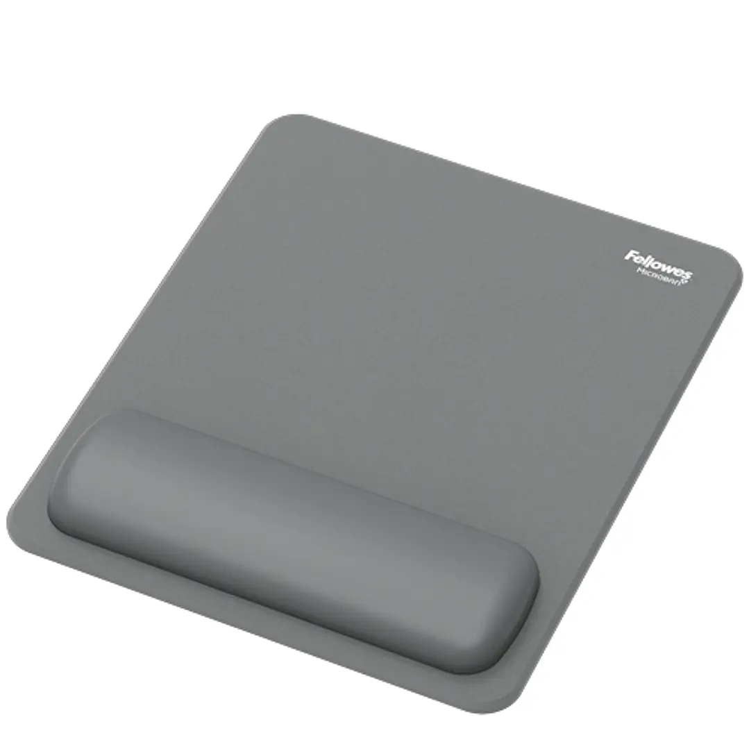 Fellowes Breyta Alfombrilla con Reposamuñecas - Revestimiento Antipolvo - Proteccion Antimicrobiana - Tacto Suave - Fabricado con Material Reciclado - 1