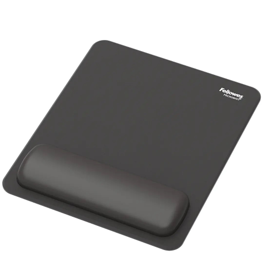 Fellowes Breyta Alfombrilla con Reposamuñecas - Revestimiento Antipolvo - Proteccion Antimicrobiana - Tacto Suave - Fabricado con Material Reciclado - 1