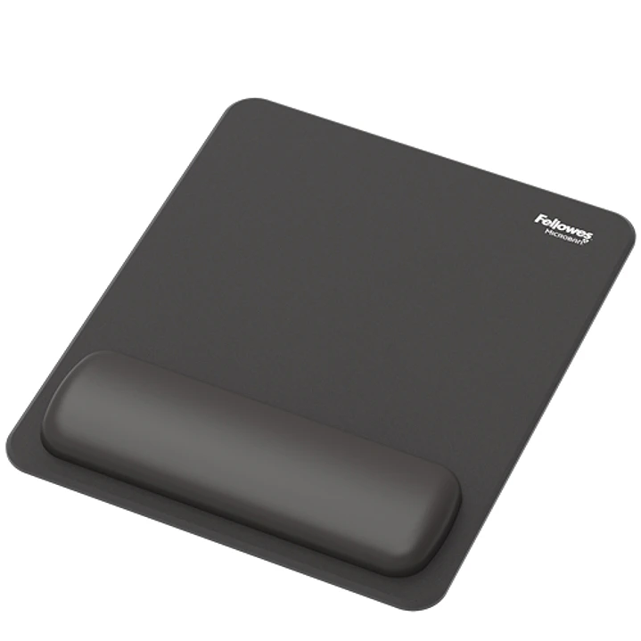 Fellowes Breyta Alfombrilla con Reposamuñecas - Revestimiento Antipolvo - Proteccion Antimicrobiana - Tacto Suave - Fabricado con Material Reciclado - 1