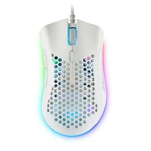 Mars Gaming MMEX Raton Gaming USB 32000dpi - Carcasa de Panel Perforado - 7 Botones Programables - Iluminacion RGB Chroma - Uso Diestro - Cable de 1.7