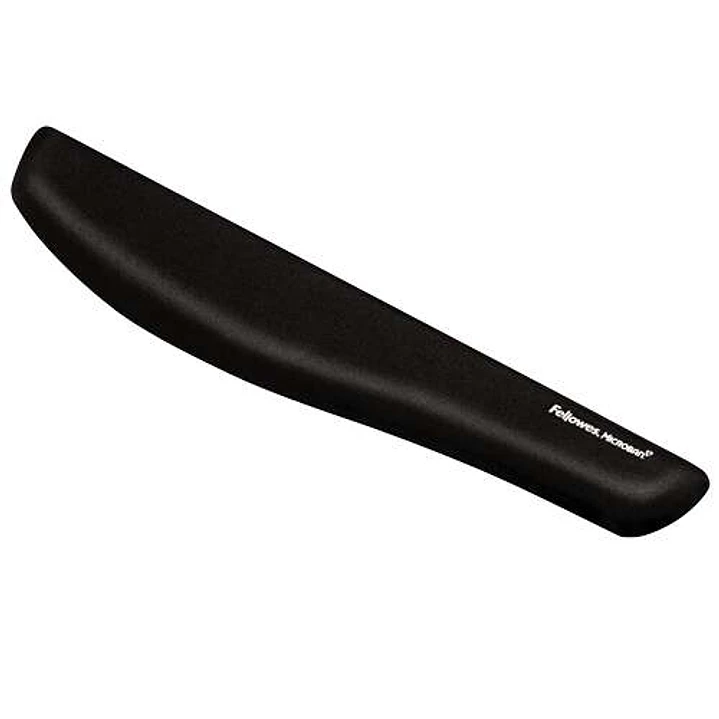 Fellowes PlushTouch Reposamuñecas para Teclado Foam Fusion - Proteccion Antibacterias - Material Extrasueve - Base Antideslizante - Color Negro 1