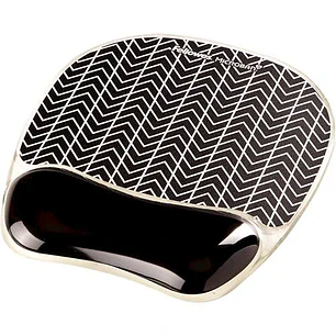 Fellowes Alfombrilla con Reposamuñecas Photo Gel - Alivia los Puntos de Presion - Base Antideslizante - Color Negro
