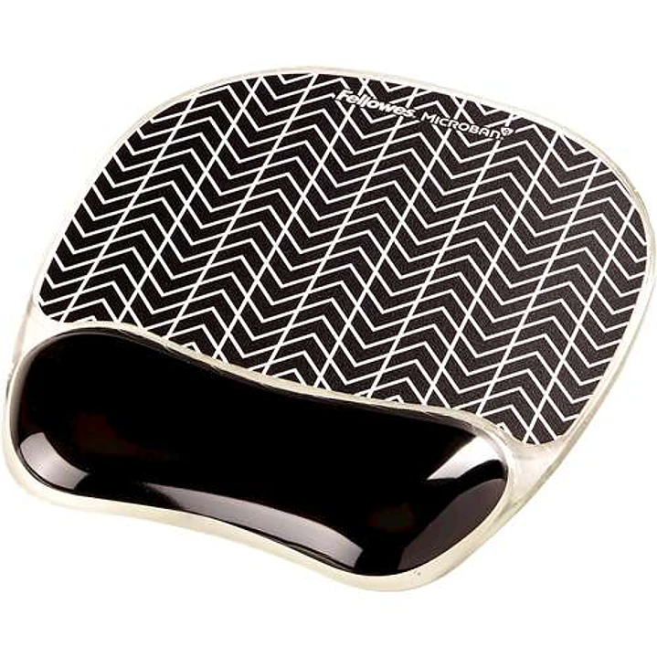 Fellowes Alfombrilla con Reposamuñecas Photo Gel - Alivia los Puntos de Presion - Base Antideslizante - Color Negro 1