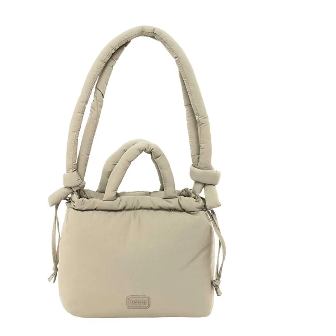 Safta Moos Capsula Bolso - Cierre de Iman - Cremallera - Asas Acolchadas - 6.34L - Tono Beige Claro - Estilo Moderno - 240x110x240mm - Color Beige 1