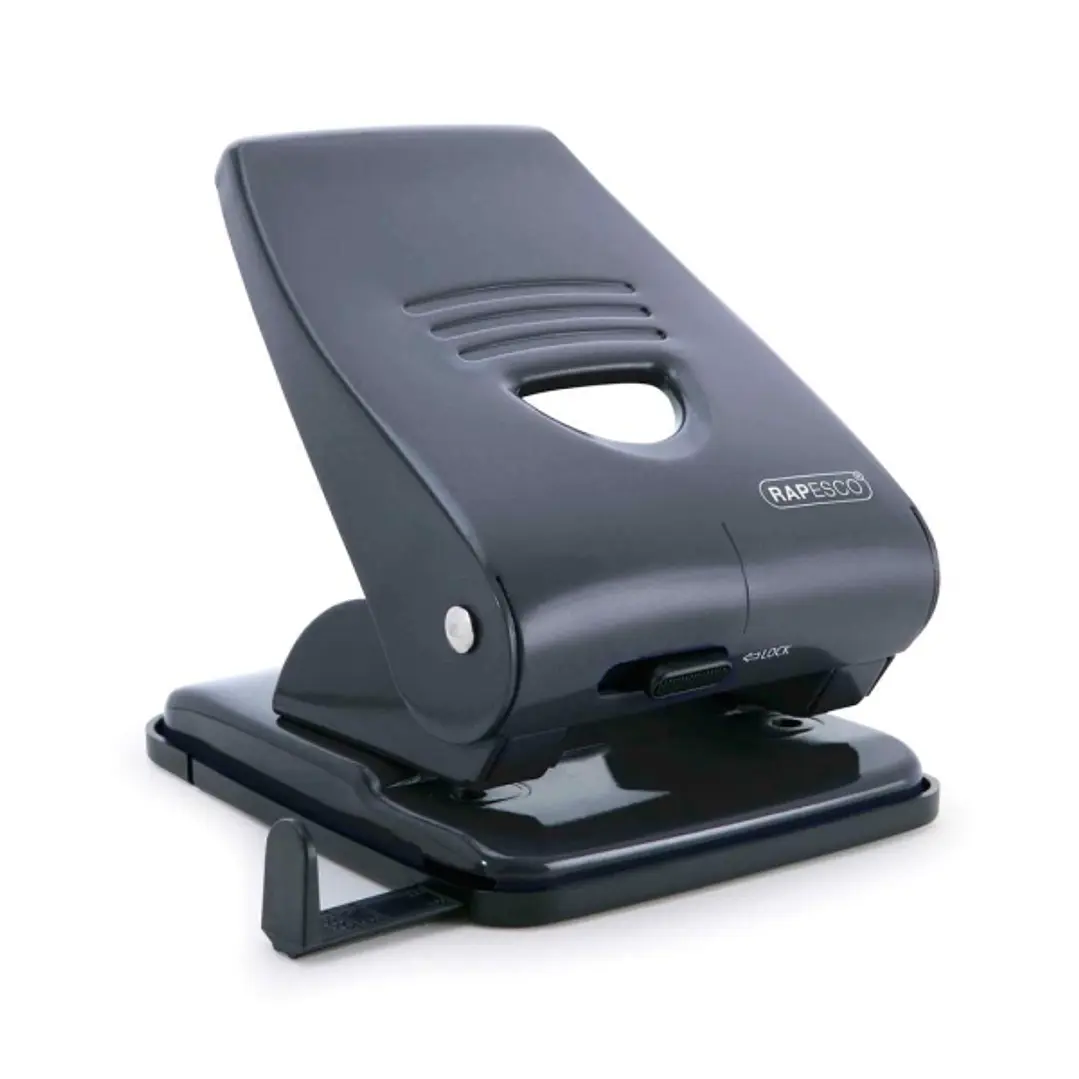 Rapesco 835 Taladro Perforador Metalico - Hasta 35 Hojas - Marcas de Formato - Sistema de Bloqueo - Color Negro 1