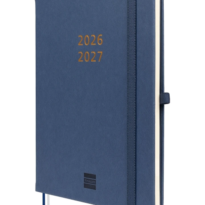 Finocam Minimal Agenda de Tapa Dura Internacional - 18 Meses - Semana Vista Horizontal - Formato M5 - 140x190mm - Papel Crema de 80g/m2 - Bolsillo Int 1