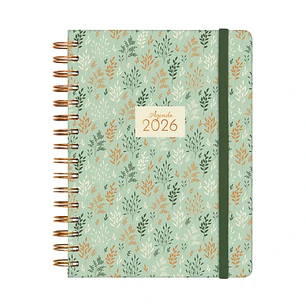 Finocam You Agenda de Espiral en Catalan - Anual 2026 - Planificador - Cierre de Goma - Formato E10 - 180x30x220mm - 1 Dia por Pagina - Tematica de Ho