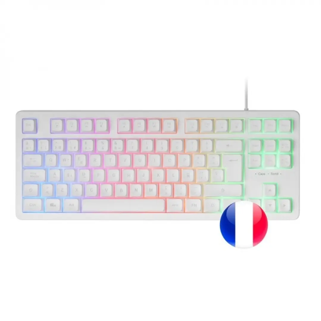 Mars Gaming MK023 Teclado Gaming - Tenkeyless - H-Mech RED - Iluminacion FRGB - Anti-Ghosting - Compatible con Windows, Linux, Consolas - Estructura D 1