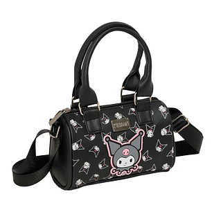 Safta Kuromi Bolso - Cremallera - Interior Forrado - Asas y Bandolera Ajustables - 1.20L - 160x75x100mm - Color Negro