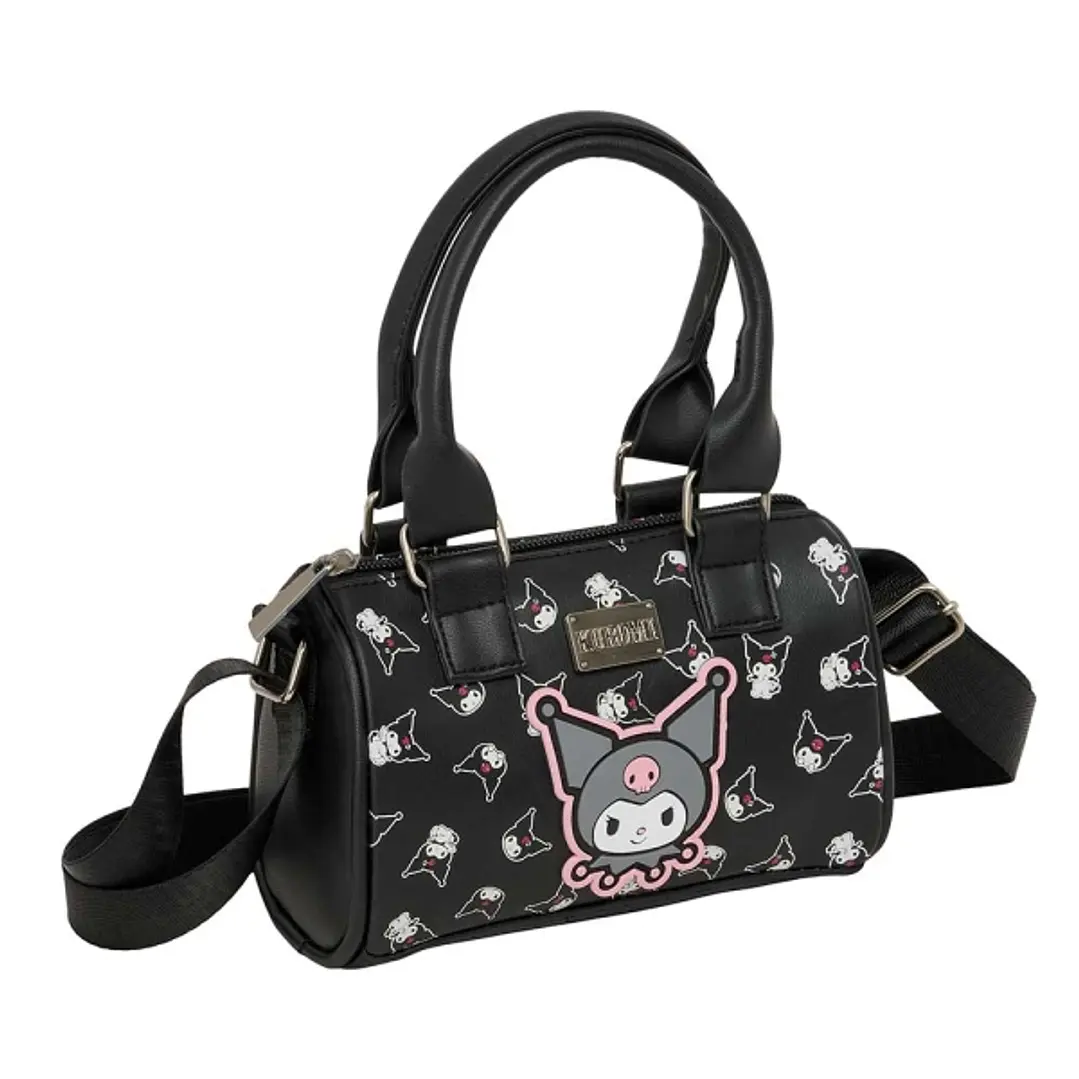 Safta Kuromi Bolso - Cremallera - Interior Forrado - Asas y Bandolera Ajustables - 1.20L - 160x75x100mm - Color Negro 1
