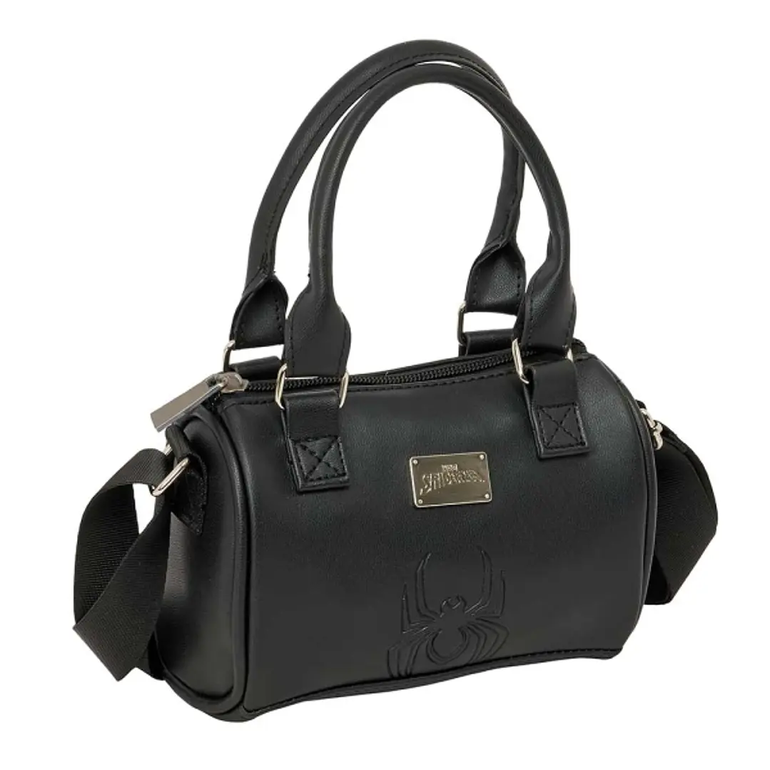 Safta Spider-Man Bolso - Cremallera - Interior Forrado - Asas y Bandolera Ajustables - 1.20L - Funcional y Practico - 160x75x100mm - Color Negro 1