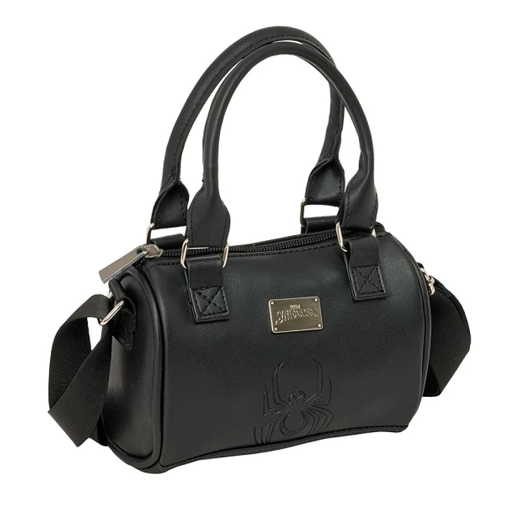 Safta Spider-Man Bolso - Cremallera - Interior Forrado - Asas y Bandolera Ajustables - 1.20L - Funcional y Practico - 160x75x100mm - Color Negro 1